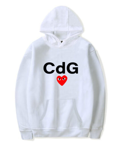 CDG Red Heart Front Print hoodie