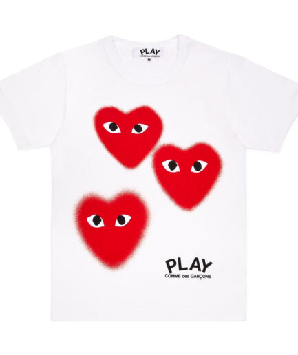 PLAY THREE FUZZY HEART SCREEN PRINT LIMITED EDITION